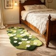 thumbnail image 1 of Eolstice Flocked Floral Bedside Rug, Soft Plush Non Slip Bath Mat, for Bedroom and Kitchen Soft Washable Rug Floral Bath Mats, 1 of 7