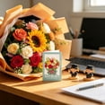 thumbnail image 1 of Eolstice Flower Bouquet Greeting Cards Set, Hollow Out Design, Best Wishes Note Cards with Envelopes, for Friends, Floral Stationery Set, Blank Inside, 1 of 6