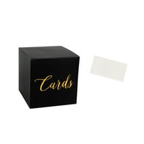 Eolstice Foil Accent Card Collection Box, Wedding Reception Gift Holder, Birthday Graduation Baby Shower Party Raffle Ticket Container Celebration Accessory