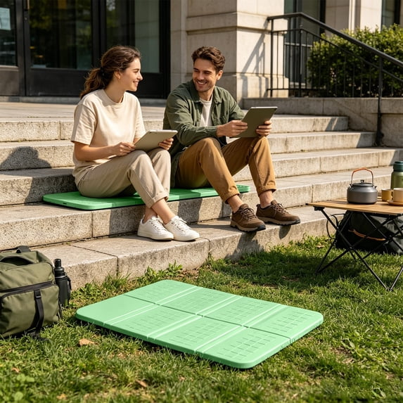 Eolstice Foldable Outdoor Seat Cushion, Lightweight Waterproof Foam Pad, Shock Absorbing, for Camping Picnic Hiking Beach Stadium, Travel Portable Mat