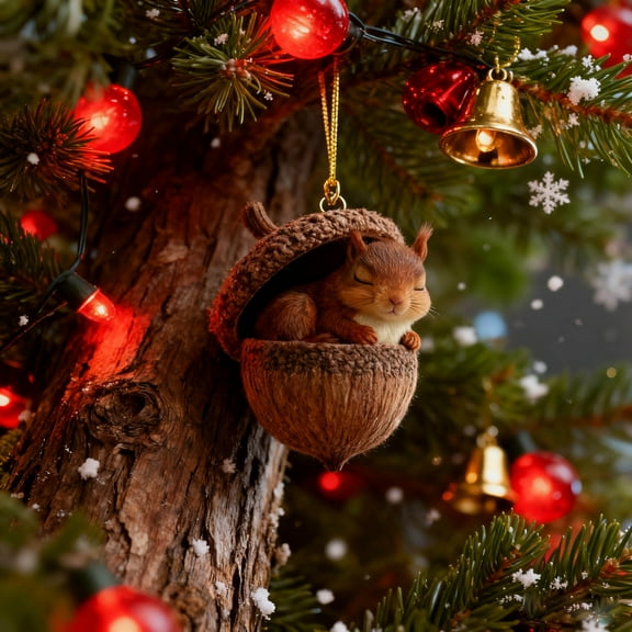 Eolstice Forest Animals Decoration, Christmas Tree Pendant, Forest Themed Ornament For Holiday Gift, Tree Decoration, Sturdy Material, Cute Design(A)