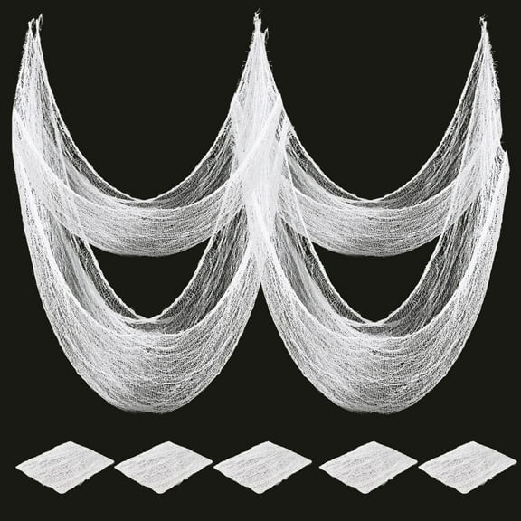 Eolstice Gauze Ghost House Decoration Set, Ragged Cloth Display For Room Decor, Haunted Mansion Theme Party Supplies For Festivals