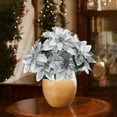 thumbnail image 1 of Eolstice Glitter Christmas Flower Arrangement, Artificial Vase Flower for Home and Interior Decoration, Beautiful Floral Display for Holiday Tables and Parties(Silver), 1 of 6