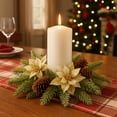 thumbnail image 1 of Eolstice Gold Christmas Candlestick Garland, Metallic Candle Centerpiece Display, Elegant Table Decor Arrangement, for Holiday Dining and Mantel Decor, 1 of 6