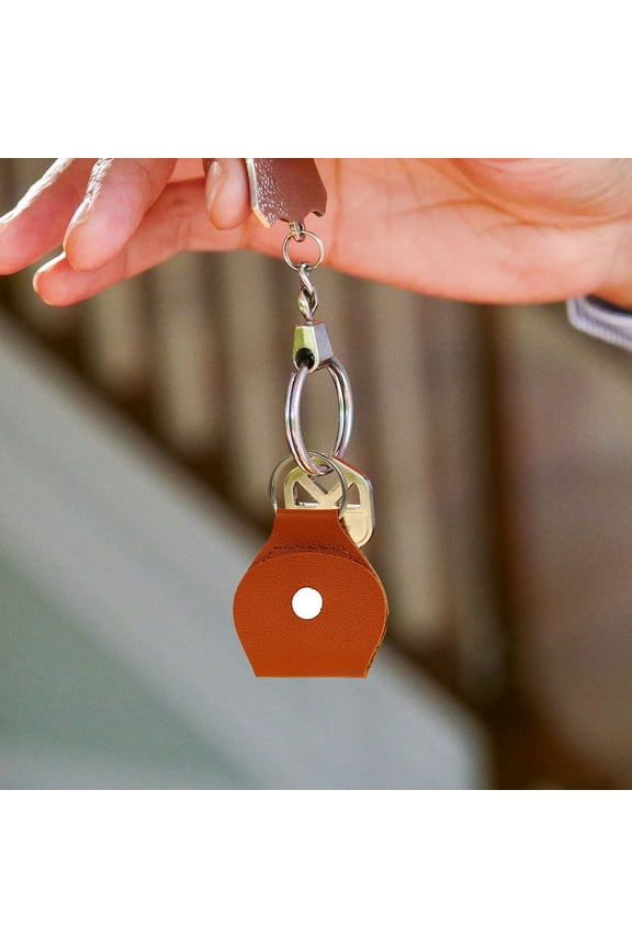 Guitar Pick Keychain, Leather Guitar Pick Holder Keychain, Coin Quarter Holders Keychains, For Musicians, Gift for Guitar Player, Bag Charm, Practical Accessory(Brown)