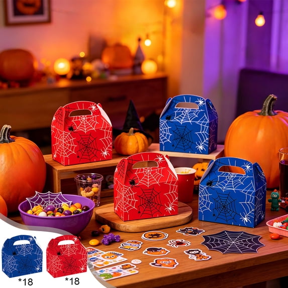 Eolstice Halloween Party Supplies Set, Web Theme Tablecloth Plates Cups Tableware, Spooky Decoration and Setup for Indoor, Party Dinnerware Kit
