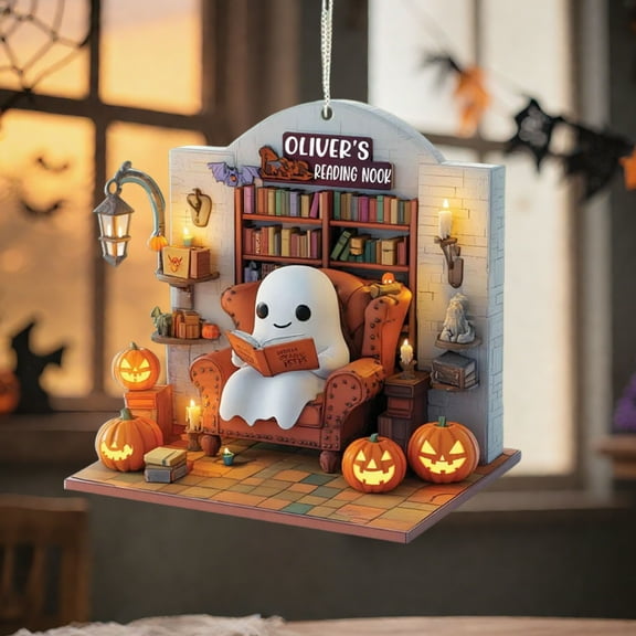 Eolstice Halloween Themed Hanging Decoration with Spooky Reading Design, Seasonal Home Holiday Decor, Indoor Outdoor Display for Party Festivities and Seasonal Celebration