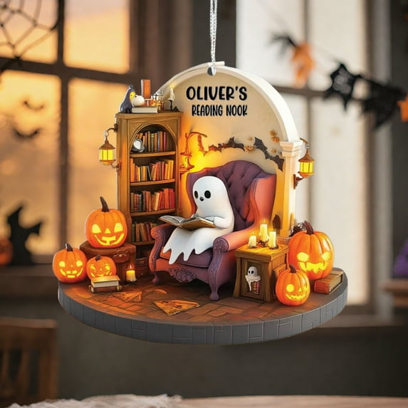 Eolstice Halloween Themed Hanging Decoration with Spooky Reading Design, Seasonal Home Holiday Decor, Indoor Outdoor Display for Party Festivities and Seasonal Celebration