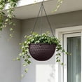 thumbnail image 1 of Eolstice Hanging Planter Basket, Honeycomb Design with Drainage Hole and Removable Plug, Weather Resistant for Indoor Outdoor Balcony Patio Plants and Herbs,Brown, 1 of 7