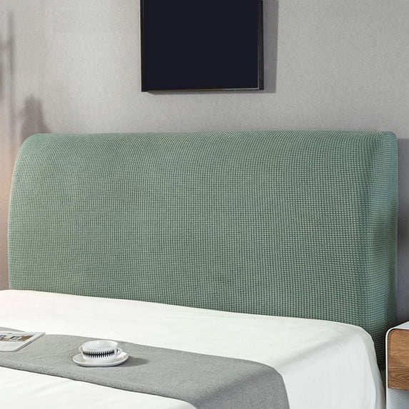 Eolstice Headboard Cover, Full Wrap Stretchable Dustproof Bed Protector Slipcover, Soft Padded Elastic Hem Design For 71 Inch Modern Solid Home Decor & Protection,Green