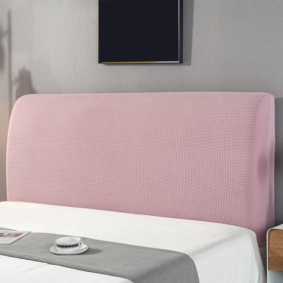 Eolstice Headboard Cover, Full Wrap Stretchable Dustproof Bed Protector Slipcover, Soft Padded Elastic Hem Design For 71 Inch Modern Solid Home Decor & Protection,Pink