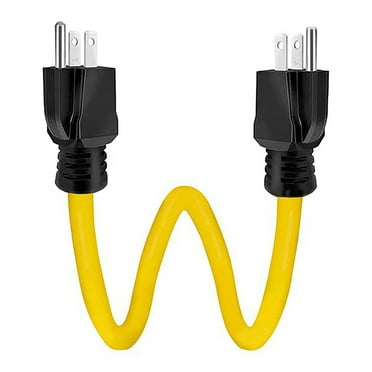 Eolstice Heavy Duty Yellow RV Electrical Adapter Cord, NEMA Standard Power Converter Cable, Three-Prong Extension For Camper Trailer Outdoor Generator Hookup