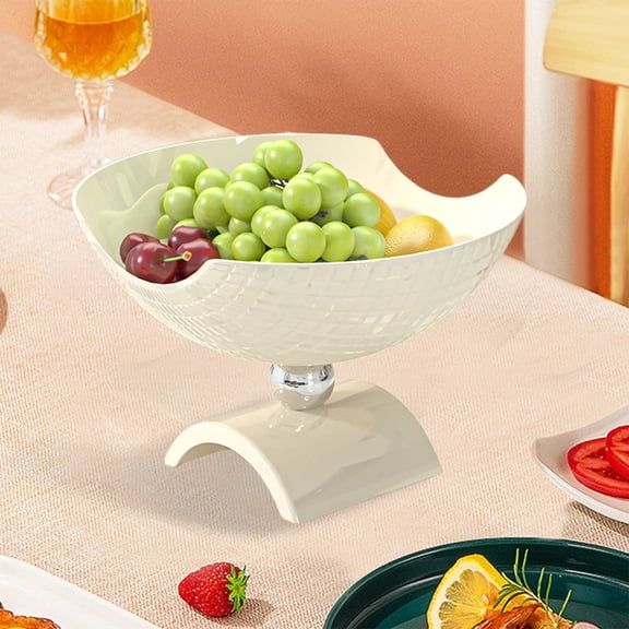 Eolstice High Value Fruit Plates for Household Use, Living Room Coffee Table Candy and Snack Dishes, for Party Settings, Daily Snacking and Entertaining(Beige)