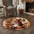thumbnail image 1 of Eolstice Holiday Themed Living Room Rug, Round Christmas Pattern Carpet For Bedroom, Non-Slip Backing For Safety, Washable Fabric For Sofa And Table Areas, 1 of 7