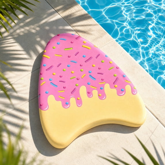 Eolstice Ice Cream Pastel Kickboard, EPE Foam Swim Training Board, 1 Pack Thick No Slide Pool Float For Kids, Adults, Water Swimming Lesson Aid, Swim Helper
