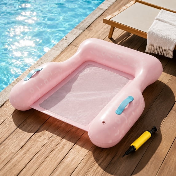 Eolstice Inflatable Pool Bed, Large Water Floating Sofa, Headrest Blow Up Pool Lounger, Adults Kids Summer Beach Swimming Party Float