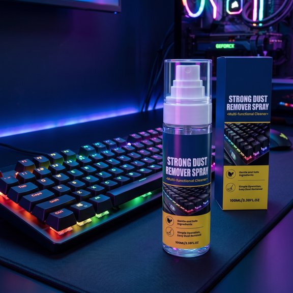 Eolstice Keyboard Dust Removal Spray, 100ml, Refurbishing Cleaning, For Laptop PC Desktop, Electronic Device Cleaner, Home Office Tool