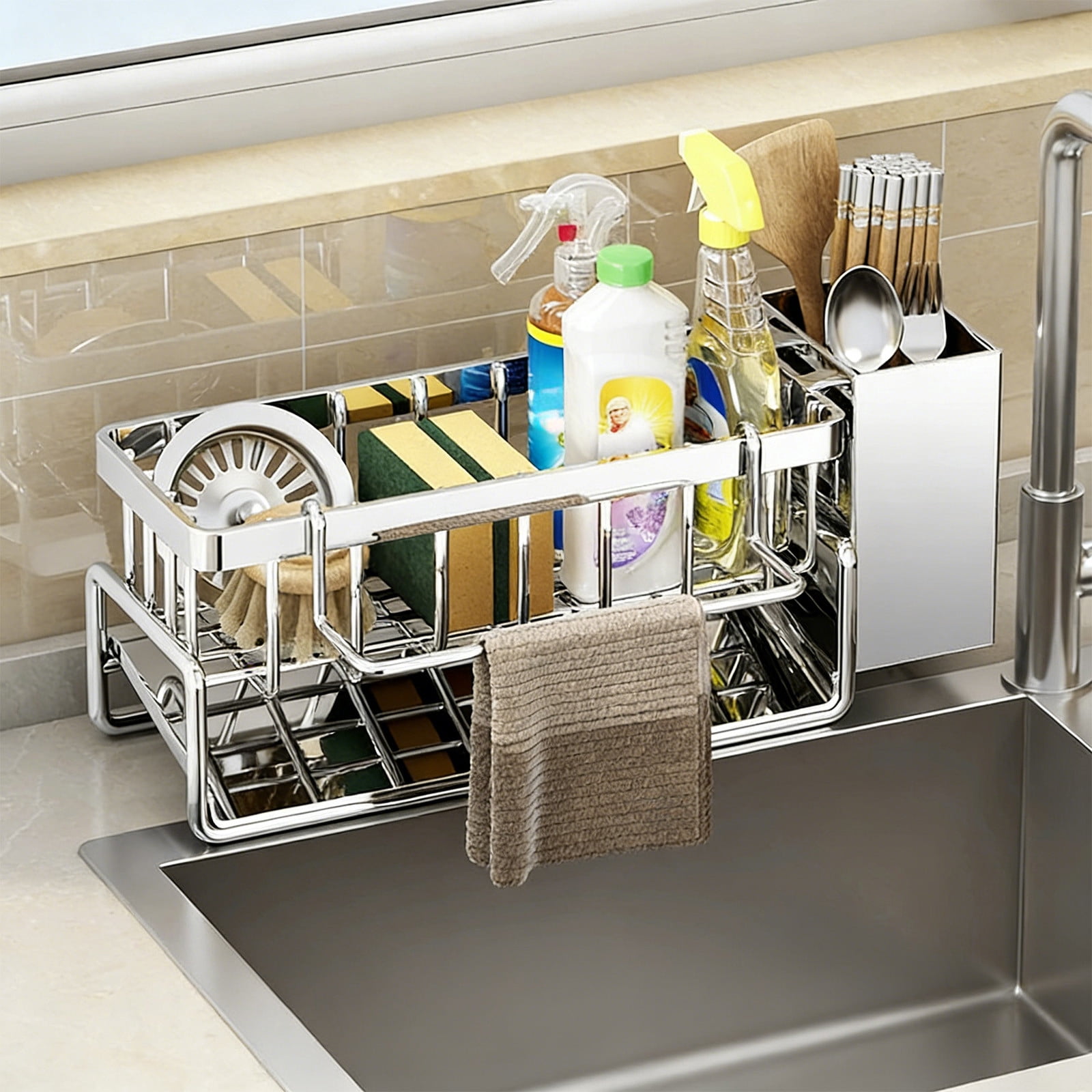 Small Rack For Rags Eolstice Kitchen Shelves Rags Storage Draining Rack, Free Of Holes ...