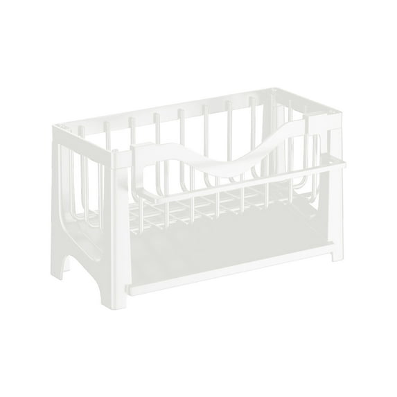 Eolstice Kitchen Sink Caddy Orga-nizerTray, Auto-Draining Sponge Soap Holder, Countertop Brush Scrubber Storage for Cleaning Supplies