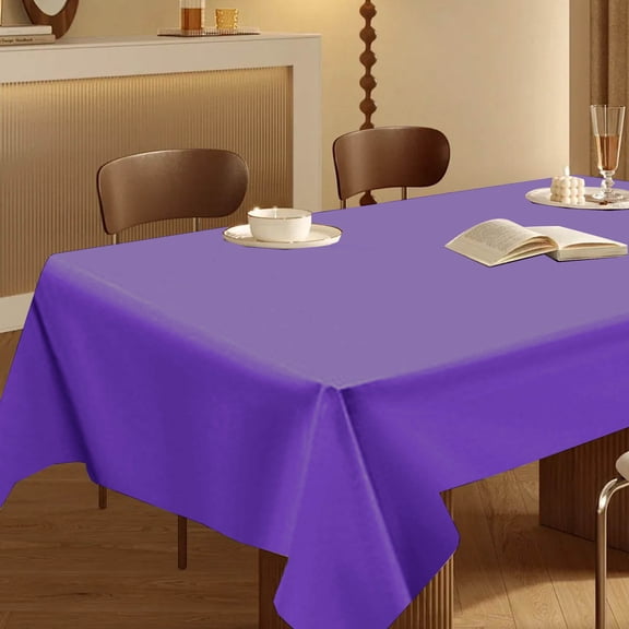 Eolstice Large Plastic Rectangle Table Cover for Party Use, Wipe Clean Tablecloth Protection, Sturdy Surface Cover for Dining Table and Event Decorations