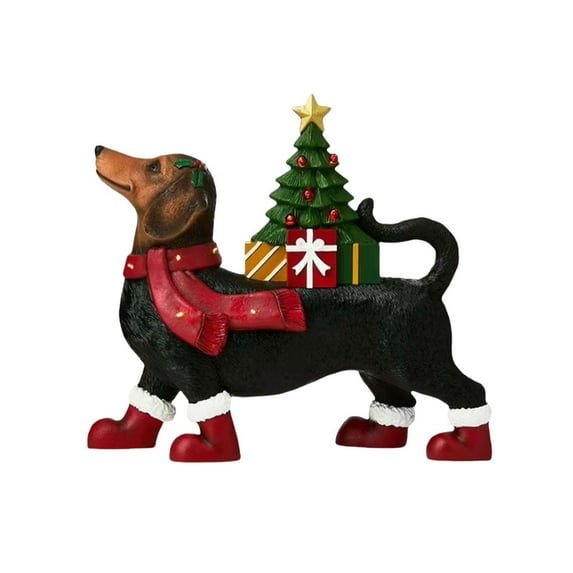 Eolstice Lighted Blow Dachshund Christmas Decoration for Outdoor, Waterproof Holiday Decor for Porch and Garden, for Seasonal Celebrations with Cheerful Lights