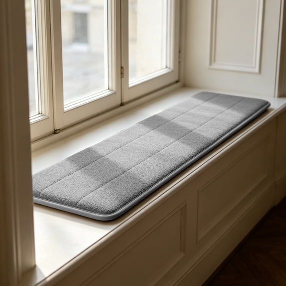 Eolstice Long Stool Cushion, Soft Thick Padded Rectangular Seat Pad, Stay In Place Mat, Indoor Home Living Room Hallway Entryway Window Seat Sofa Cushion, Chair Pad,Gray
