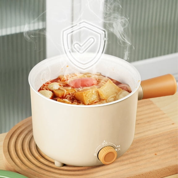 Eolstice Mini Hot Pot Cooker with Multi-functional Design, Portable Noodle and Soup Heating Pot, Perfect for Cooking Ramen, Pasta, Office Lunches, and Dorm Room Meals