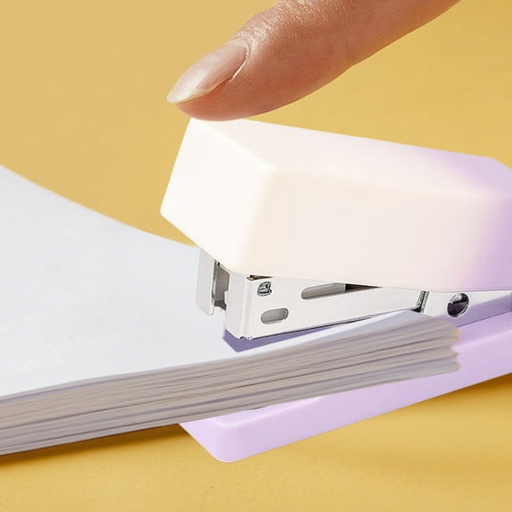 Eolstice Miniature Desktop Stapler Set, Includes Standard Staples Refill, Compact Paper Fastener for Office Sch-ool Desk