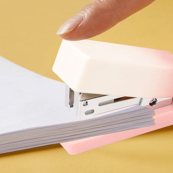 Eolstice Miniature Desktop Stapler Set, Includes Standard Staples Refill, Compact Paper Fastener for Office Sch-ool Desk