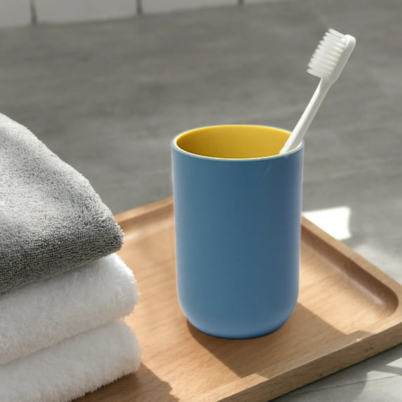 Eolstice Modern Minimalist Toothbrush Holder Set, Sleek Bathroom Countertop Organizer Cup, Matching Pair Design For Couples Dormitory Vanity Storage