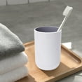 thumbnail image 1 of Eolstice Modern Minimalist Toothbrush Holder Set, Sleek Bathroom Countertop Organizer Cup, Matching Pair Design For Couples Dormitory Vanity Storage, 1 of 6