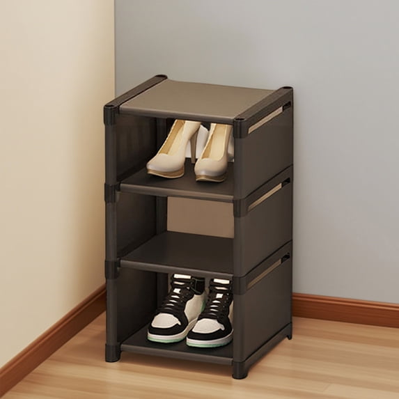 Eolstice Multi Layer Shoe Rack for Space Saving Storage, Compact Shoe Organizer for Doorway Dormitory, Slim Design Shelf for Sneakers Slippers and Footwear