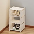 thumbnail image 1 of Eolstice Multi Layer Shoe Rack for Space Saving Storage, Compact Shoe Organizer for Doorway Dormitory, Slim Design Shelf for Sneakers Slippers and Footwear, 1 of 6
