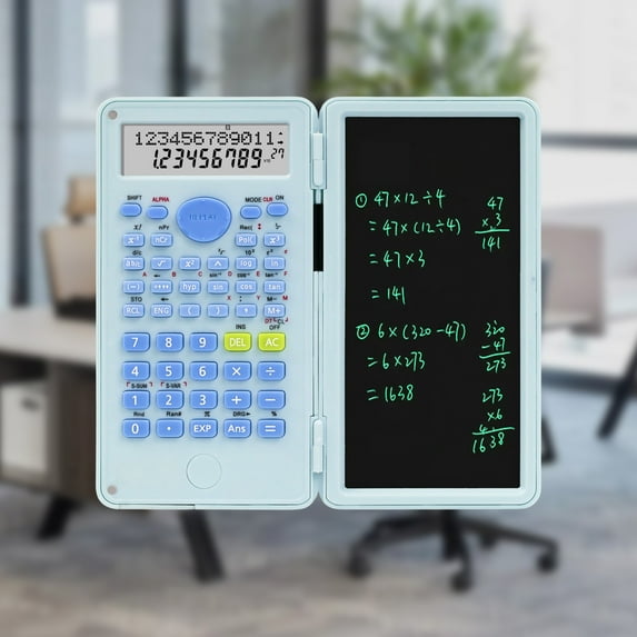 Eolstice Multifunctional Scientific Calculator with Handwriting Tablet, Student Exam Approved Computing Tool, Accounting Drawing Drafting Instrument for School Office
