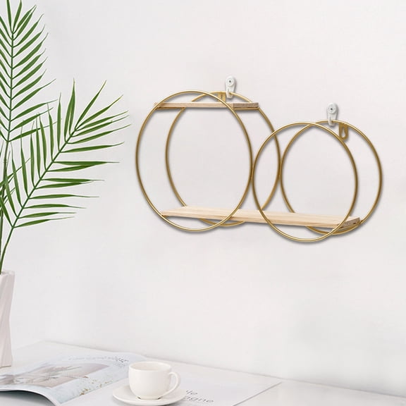 Eolstice No Punch Wall Hanging Shelf, Sofa Background Decoration With Lights, Living Room Storage Organizer, Home Decor
