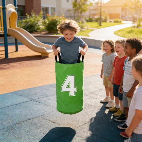 Eolstice Numeral Printed Sack Race Bag, Kids Jumping Sack, Backyard Group Game, Interactive Outdoor Activity, Party Fun for Children, Team Play