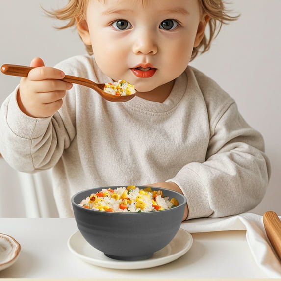 Eolstice Plastic Bowls, Microwave and Dishwasher Safe, Cereal Bowl Large Size, For Everyday Meals, Soup, Salad, Snacks, Sturdy Dishware, Single Bowl(E)