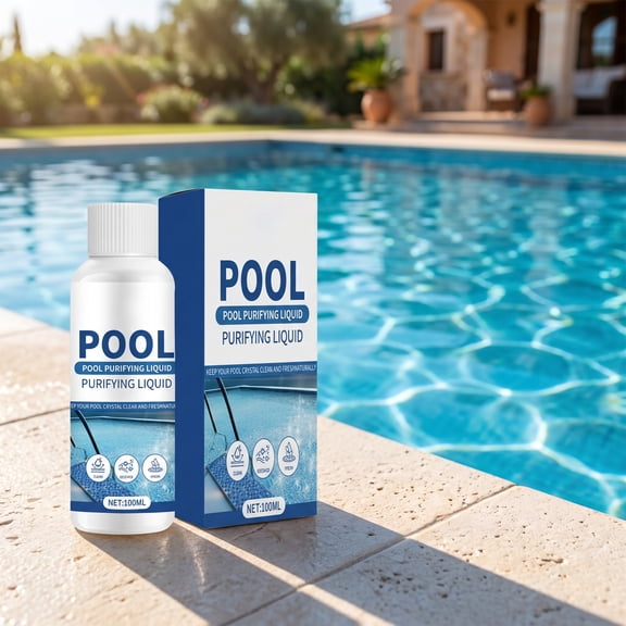 Eolstice Pool Water Purifier, 100ml Clear Pool Water Odor Remover Liquid, Clarifier for Hot Tub and Swimming Pool, Easy Treatment for Clean Water