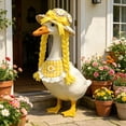 thumbnail image 1 of Eolstice Porch Goose Outfit, 23 Inch Large Goose Figurine Clothes with Straw Hat and Braid Wig, Summer Country Style Farmhouse Porch Goose Decor Accessories,Yellow, 1 of 9
