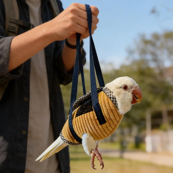 Eolstice Portable Bird Travel Carrier Bag, Escape Proof Bird Cage Transport Tote, Random Color Medium Size For Small Parrots Cockatiel Budgie Conure Outdoor Trip Vet