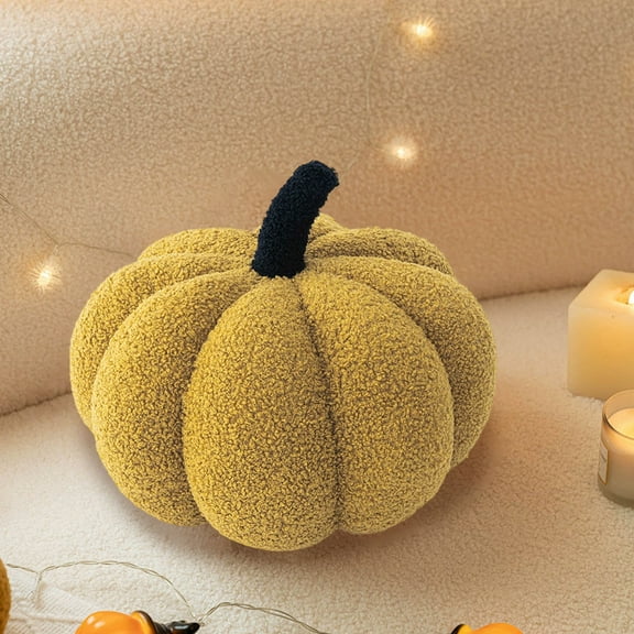Eolstice Pumpkin Plush Toy Lambswool Pillow Cushion Doll, Soft Halloween Decorative Throw Pillow, Cozy Plush Accent For Sofa Bed Chair