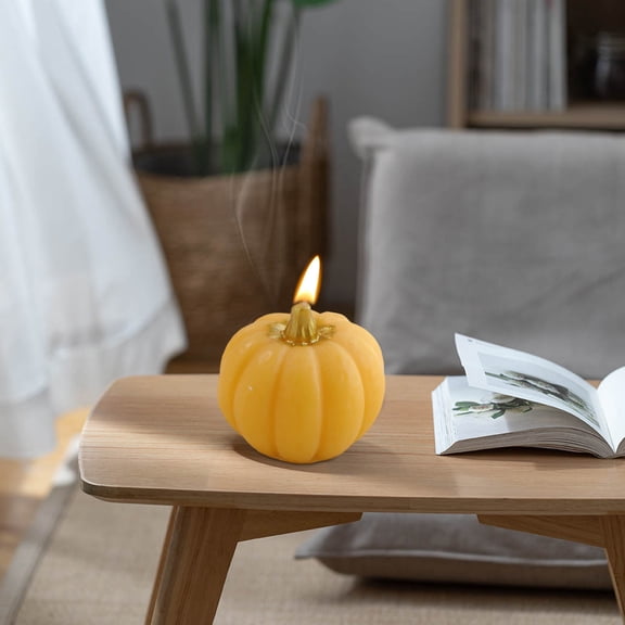 Eolstice Pumpkin Scented Halloween Candle, Handmade Simulated Pumpkin Decor, Ambient Aromatherapy Candle for Graceful Home