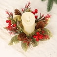 thumbnail image 1 of Eolstice Red Pine Cone Candle Garland, Natural Theme Table Centerpiece Display, Festive Holiday Mantel Decor, for Christmas Table Arrangements, 1 of 6
