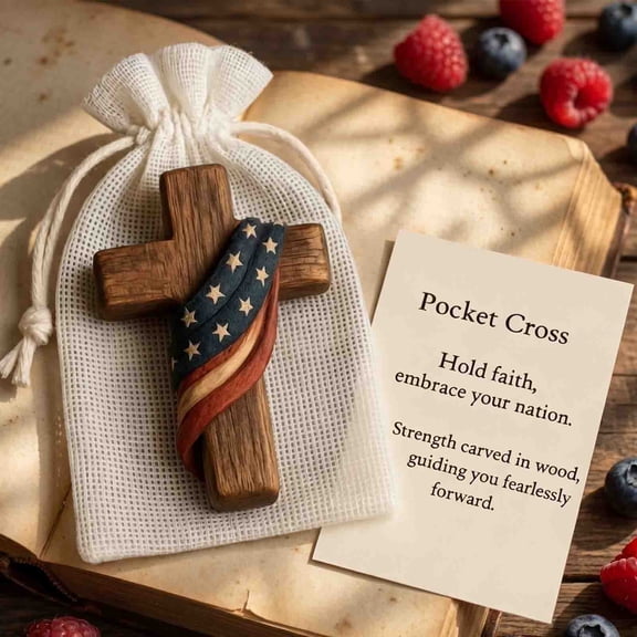 Eolstice Religious Cross Ornament, Praying For The Silent Embraces Of The Crossing, Inspirational Faith-Based Gift, Handheld Prayer Keepsake For Home, Church Decor
