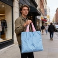 thumbnail image 1 of Eolstice Reusable Shopping Bag, Foldable Waterproof Nylon Bag, Strong Load Bearing Bag with Hidden Compartment for Groceries, Travel, Eco-Friendly Use, 1 of 6