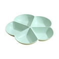 thumbnail image 1 of Eolstice Round Compartment Snack Tray, Solid Color Serving Platter, Nut and Fruit Organizer, Great for Parties, Offices, and Home Entertaining with Dried Treats, 1 of 6