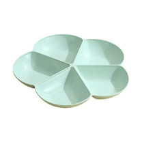 Eolstice Round Compartment Snack Tray, Solid Color Serving Platter, Nut and Fruit Organizer, Great for Parties, Offices, and Home Entertaining with Dried Treats