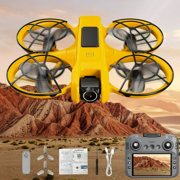 Eolstice Screams Brushless Motor Drone With HD Aerial Photography, Folding Quadcopter Obstacle Avoidance, Remote Controlled Aircraft For Hobbyists Outdoor Fun