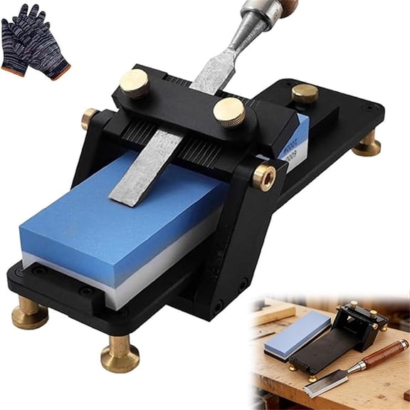 Eolstice Sharpening Fixed Angle Sharpener System, Aluminum Alloy Grinding Frame Tool, Woodworking Honing Guide For Chisels Planes Carving Knives Chisel Blade