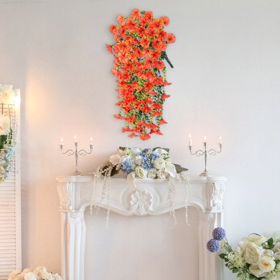 Eolstice Simulated Rose Artificial Flower, Conditioning Duct Blocking Decor, Living Room Ceiling Decoration Plastic Wrapping Plants Fake Flowers Vines